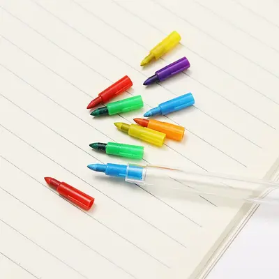 Renk seçenekli çocuk pastel boya kalemi seti, karikatür tasarım