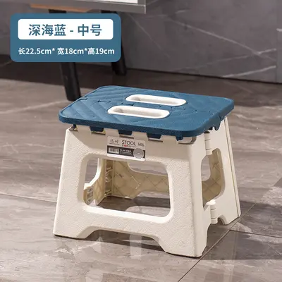Extra thick entertainment portable plastic folding chair patio outdoor adult and children folding stool fishing train mini small - 8