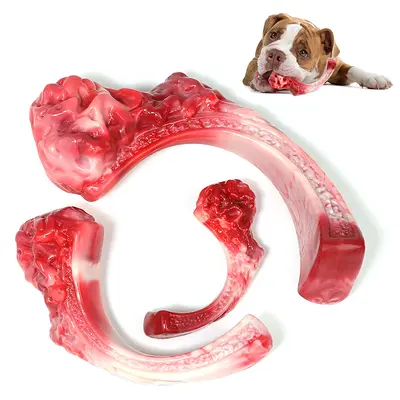 Nylon Dog Chew Toy, Steak Shape, Beef Flavour - 1