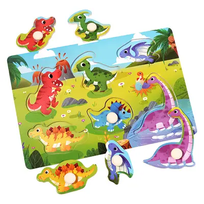 Mushroom Nail Hand Scraping Board Puzzle Child Montessori Early Education Wooden Toy Alphanumeric Fruit Shape Cognitive Puzzle