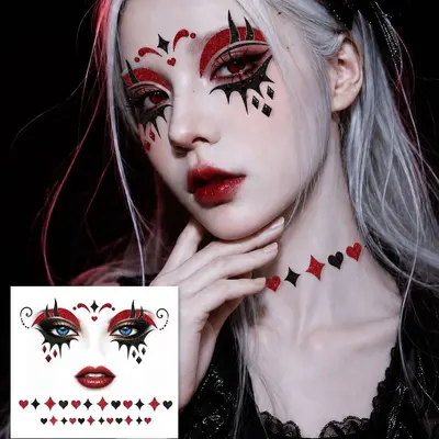 Waterproof Face Glitter Stickers for Halloween and Festival Makeup - 5