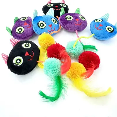 Owl Hairball Cat Toy, Interactive Teaser Cat Toy - 4