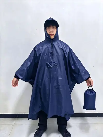 天幕三合一多功能便携式斗篷雨衣成人户外登山雨衣户外雨衣一体式 - 11