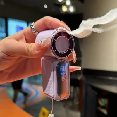 X688 Handheld Mini Fan USB Rechargeable with Digital Display