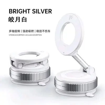 Vacuum Magnetic Car Phone Holder, MagSafe, 360° Foldable - 10