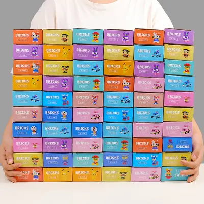 Small Particle Building Block Figure Set for Kids - 8