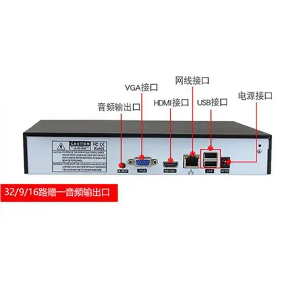 Xiongmai H.265 NVR, 16-Kanal 12MP, 10-Kanal 4K, Netzwerk-Festplatte - 3