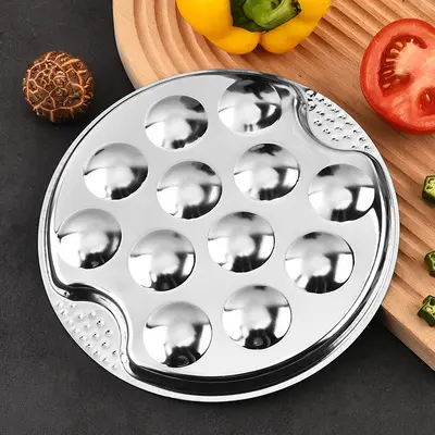 Stainless Steel Oyster and Snail Plate for Steaming and Barbecue - 4