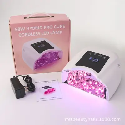 UV/LED tırnak lambası, profesyonel, hızlı kurutma, kablosuz - 3