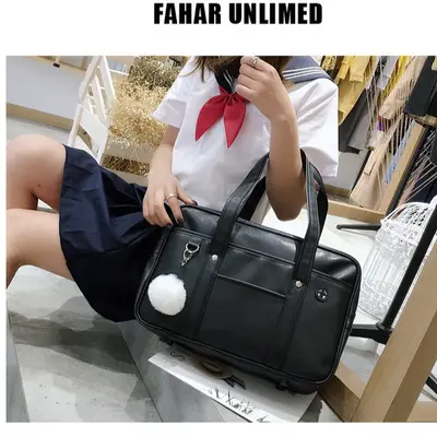 Japanese Style JK Uniform PU Shoulder Crossbody Bag for Women - 2