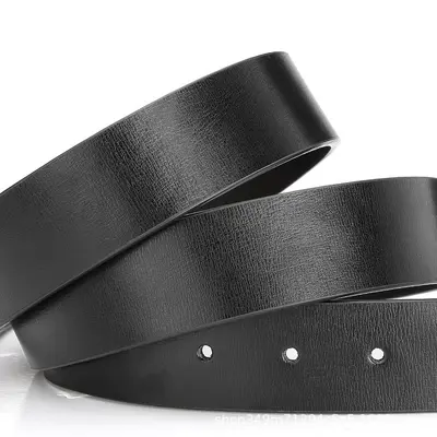 Neuer Herren-Gürtel, 3,3 cm breit, 94er Muster, echtes Leder mit Perforationen, zweischichtig Rindsleder, ohne Schnalle, Herstellerverkauf Großhandel
