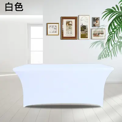 Fabrik Spot Milch Seide Alles inklusive elastische Tischdecke Hotelbankett Ausstellungshalle dekorative Tischdecke Tischdecke Outdoor-Tischdecke - 7