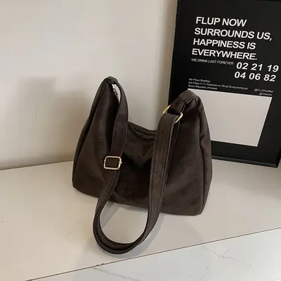 Large Capacity Women's Underarm Bag, Minimalist Single Shoulder Crossbody Bag - 7