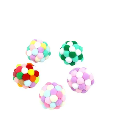 Cat toy bell ball, colorful plush, soft - 7