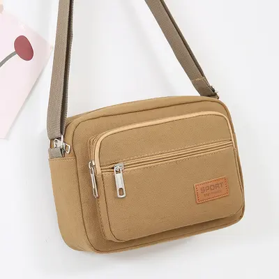 Nylon Women's Crossbody Bag, Large Capacity Small Square Design - 7