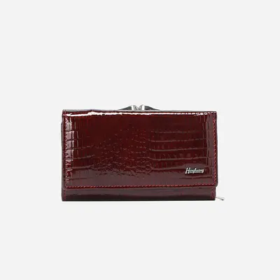 Women's Crocodile Pattern Short Tri-fold Wallet with Large Coin Compartment - 8