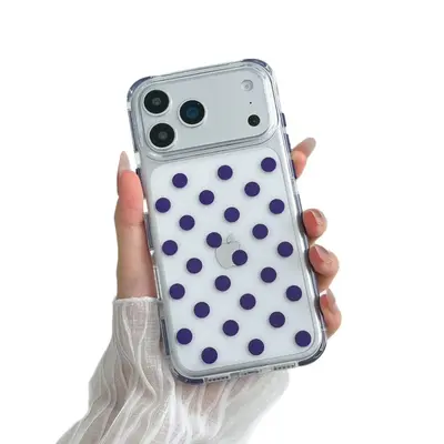 iPhone 17 women's phone case, camera protection, green dot pattern