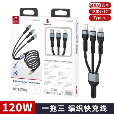 Apple 15 3-in-1 geflochtenes Schnellladekabel