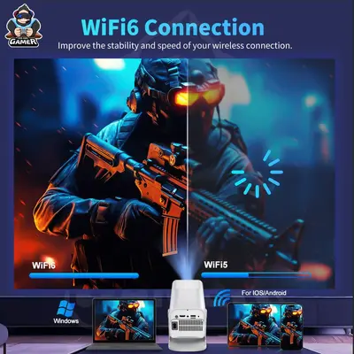 Grenzüberschreitender Private-Label HCS350MAX Gaming-Projektor Android 4K hochauflösend Heimkino 1080P tragbarer Projektor