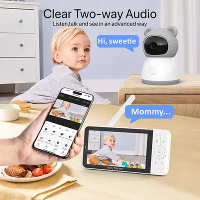5-Inch HD Wireless Baby Monitor WiFi Night Vision Two-Way Audio