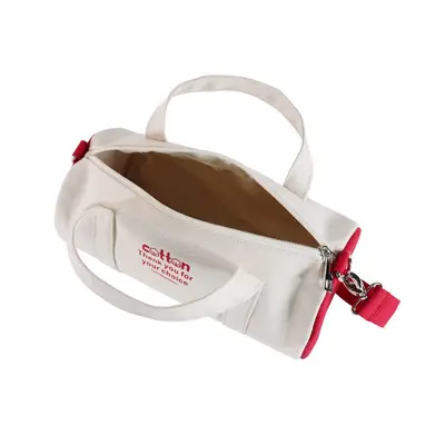 Segeltuch-Reisetasche, Einschulter-Umhängetasche, Zylinderform - 5