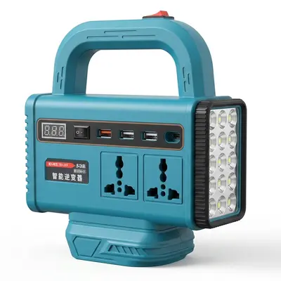 21V to 220V Lithium Battery Inverter, Smart Multifunctional Voltage Converter for Makita-T - 5