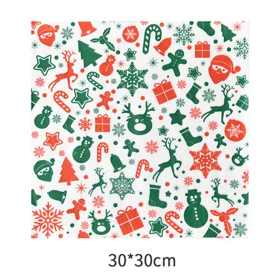 Christmas Cartoon Oil-Proof Paper for Burgers, Fries and Sandwiches - 9