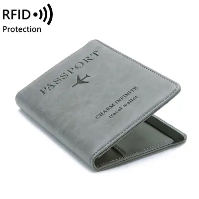 Sınır ötesi RFID hırsızlığa karşı pasaport çantası PU deri çanta basit ve şık çok fonksiyonlu belge çantası yurtdışı seyahat pasaport tutucusu