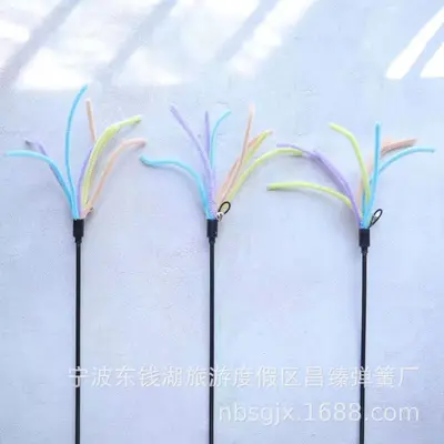 Bell Wire Cat Teaser Wand, Colorful Kitten Toy