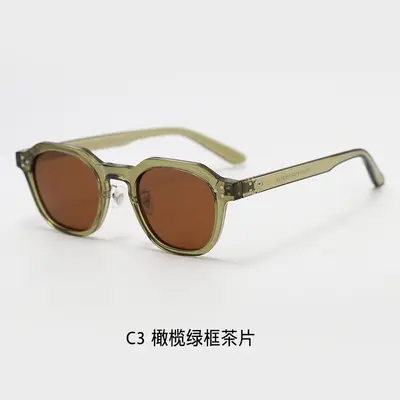 Retro TR90 Polygon Polarized Punk Sunglasses for Men and Women - 8