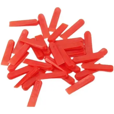 Plastic Tile Spacers, Red, Small, Leveling Shims