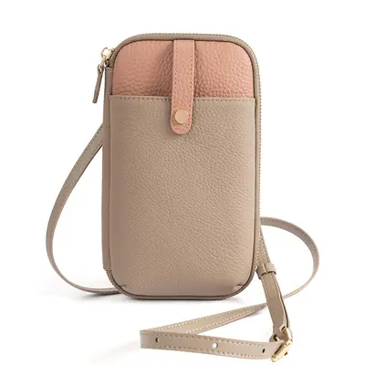 Crossbody-Handytasche aus echtem Leder, koreanischer Stil, Schultergurt - 8