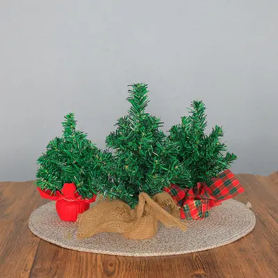 30-cm-Mini-Weihnachtsbaum-Set, Tischdeko, DIY mit Baumstamm
