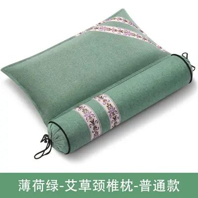 艾草枕艾草连体颈椎枕糖果圆柱枕头家用可拆卸护颈枕艾灸枕头批发 - 8