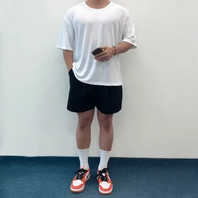 Herren-T-Shirt aus Baumwolle, große Größe, locker geschnitten, kurzarm