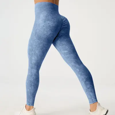 Women's Seamless Peach Hip Yoga Pants, Tummy Control High Waist Fitness Leggings - 10