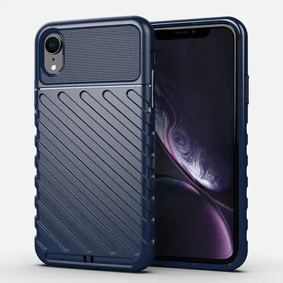 iPhone XR cep telefonu kılıfı için uygundur Apple XR cep telefonu kılıfı Thunder düşmeyi önleyici yumuşak silikon kalınlaştırılmış her şey dahil saf renk - 8