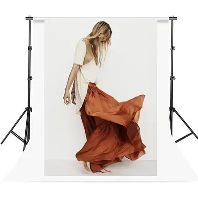 Live photo background stand retractable clothing photography metal stand portrait door type background fabric stand shooting accessories