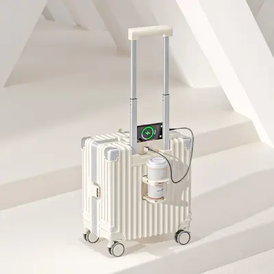 High-end aluminum frame luggage, multi-functional universal wheeled trolley bag, lightweight carry-on bag, 18-inch cabin luggage, 20-inch luggage - 12