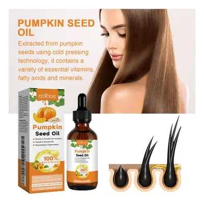 EELHOE Pumpkin Seed Oil Hair Root Repair Essential Oil, Thickening and Strengthening