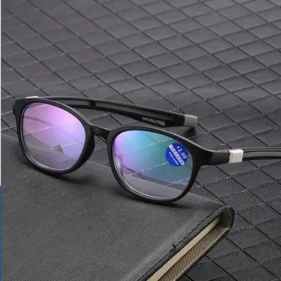 TR90 Magnetic Hanging Neck Anti-Blue Light Reading Glasses, Resin Lens