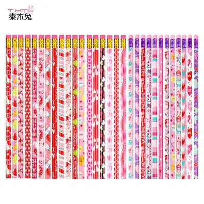 Cross-border Best-Selling Valentine's Day Pencil Wooden HB Pencils for Students, Stamps, Rulers, Sticky Note Pads, School Rewards