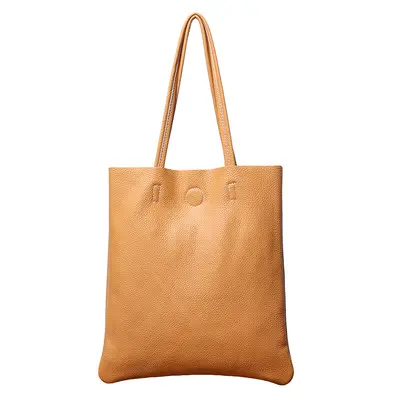 Genuine Cowhide Leather Women's Tote Bag, Large Capacity - 5