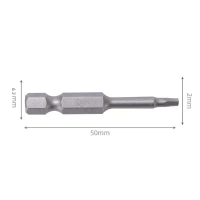 50 mm S2 H5 Hex Screwdriver Bit for Pneumatic and Electric Drills - 8