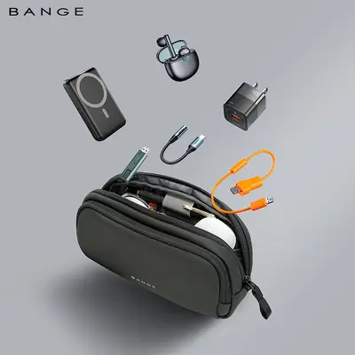 BANGE Travel Organizer Bag with Multiple Compartments for Cables - 3