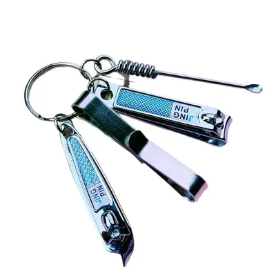 Nail clipper keychain set, multifunctional, portable