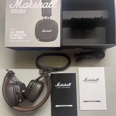 Marshall MAJOR IV Over-Ear Wireless Bluetooth Headphones, Deep Bass