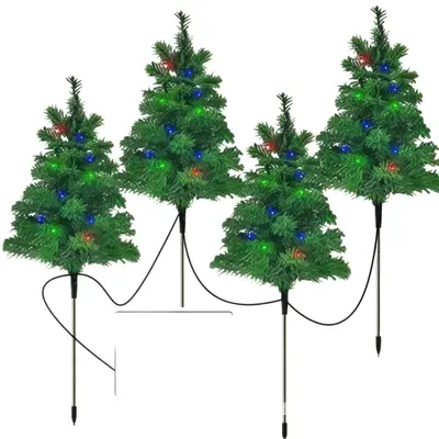 Güneş Enerjili Noel Ağacı Işığı, Su Geçirmez Açık Hava Bahçe Lambası