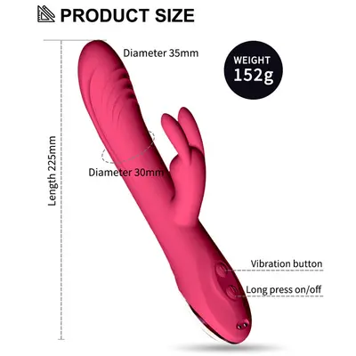 Lautloser Doppelvibrator mit Magnetladung, G-Punkt-Massagegerät für Frauen
