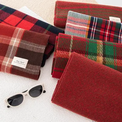 Women's Plaid Imitation Cashmere Shawl Scarf